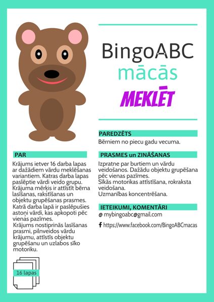 BingoABC mācās meklēt